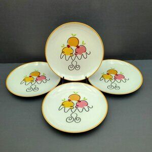 Department 56 Ice Cream Sundae Dessert Plates Ice Cream Parlor Cake Plates